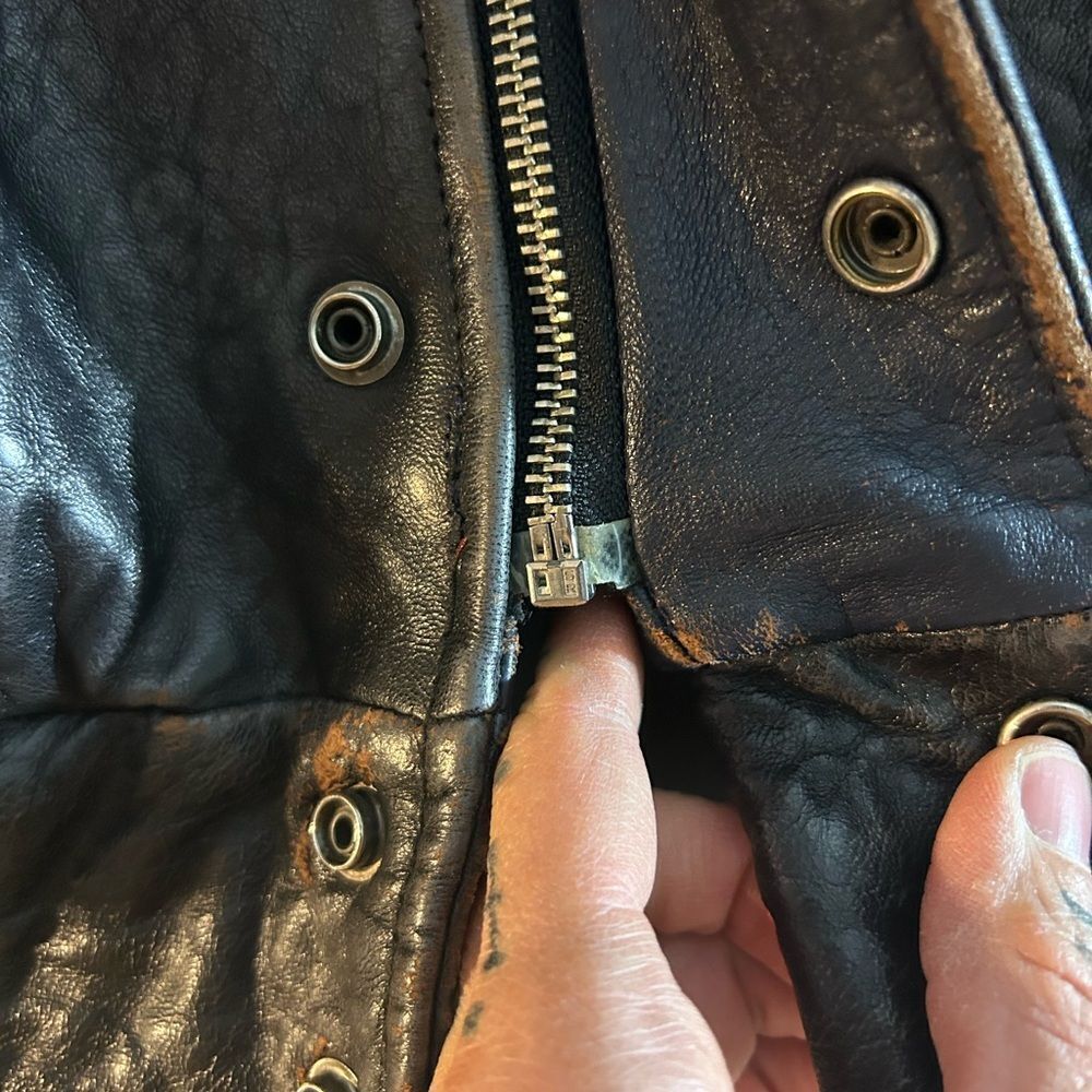 Rare Avirex Chief High Hawk American Team Leather Jacket Indian Head XL - Picture 12 of 16